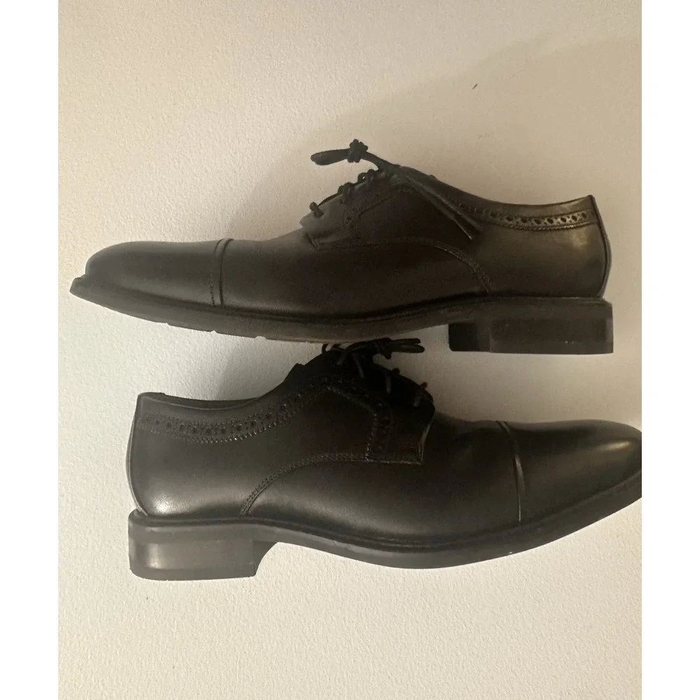 Cole Haan Grand.Os C28881 Men's Black Leather Cap Toe Brogue Oxford 11 M